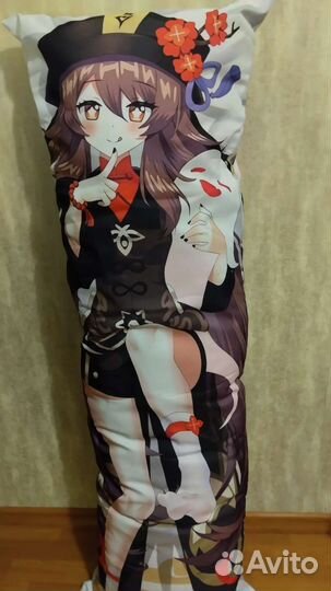 Подушка дакимакура,геншин, Ху Тао 50х150