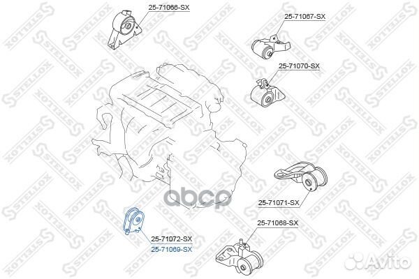 Подушка двс передняя МКПП Mazda 626 GF/GW 1.8-2.0