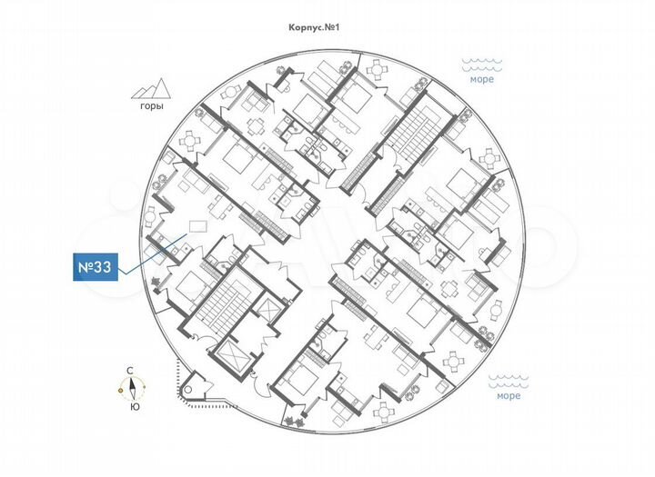2-к. апартаменты, 58,3 м², 6/11 эт.
