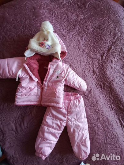 Зимний костюм для девочки 68-74