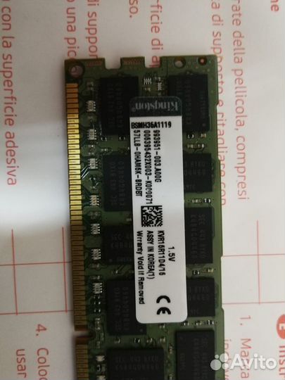 Память Kingston DDR3 16Gb kvr16r11d4/16