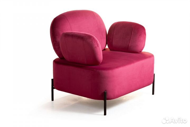 Кресло Dandy, бархат красный 16