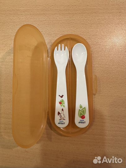 Ложечка и вилочка в футляре