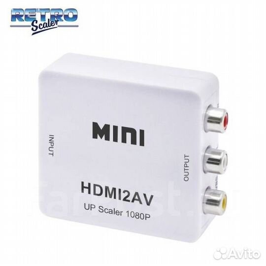 Переходник AV на hdmi 2AV,конвертер в AV,RCA для т