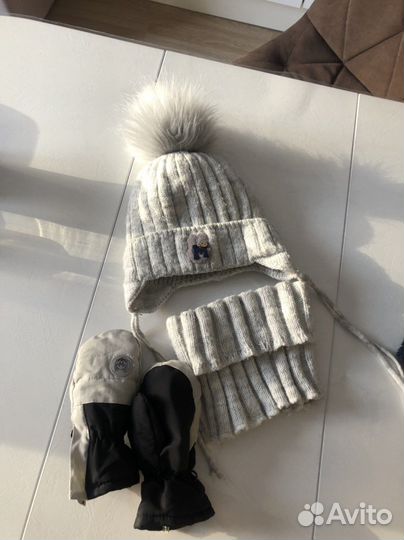 Комплект шапка и снуд детский