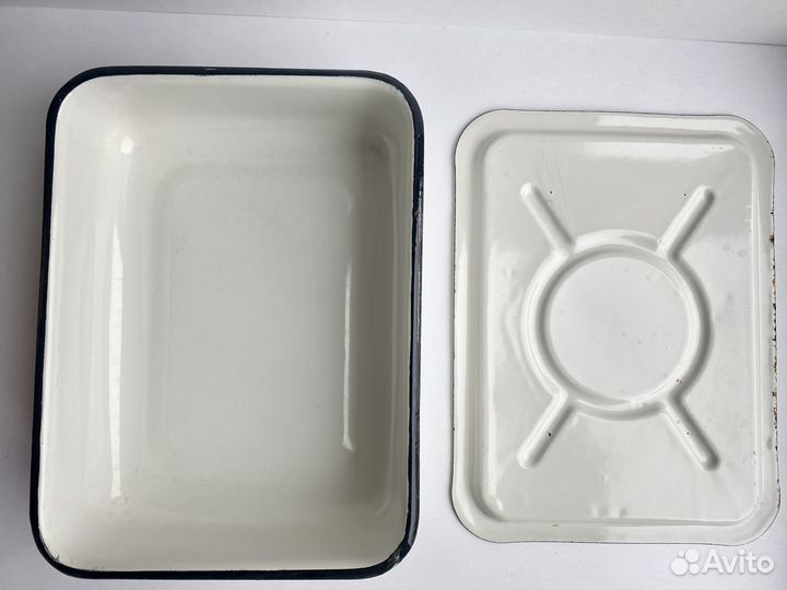 Поддон форма лоток металл эмалированный СССР