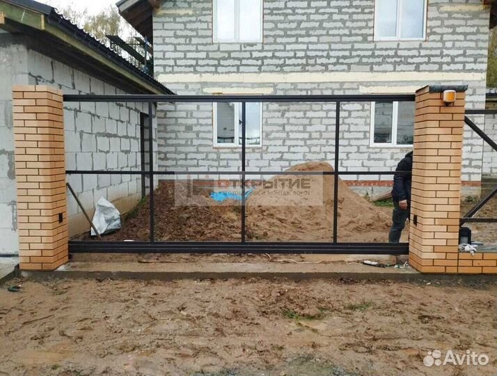 Откатные ворота для дачи