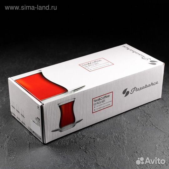 Сервиз чайный Ring, 12 предметов: стакан чайный 16