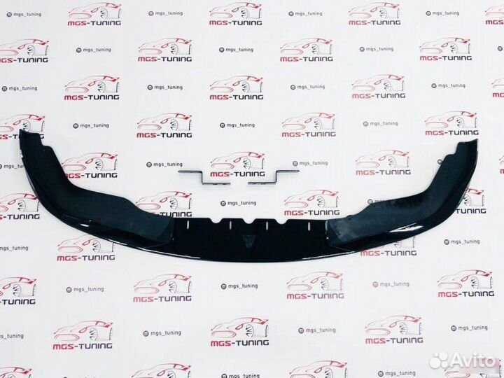 Губа переднего бампера BMW 3 g20 Schnitzer Черный