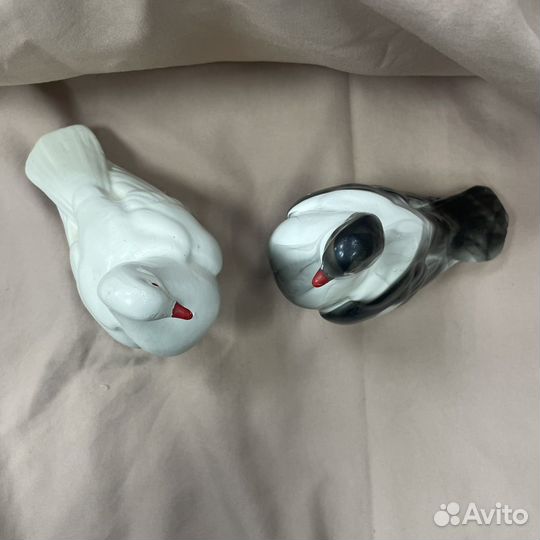 Статуэтки голуби гипс СССР 2шт (сзр)