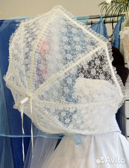 Зонт для невесты. Кружевной зонт для фотосессии