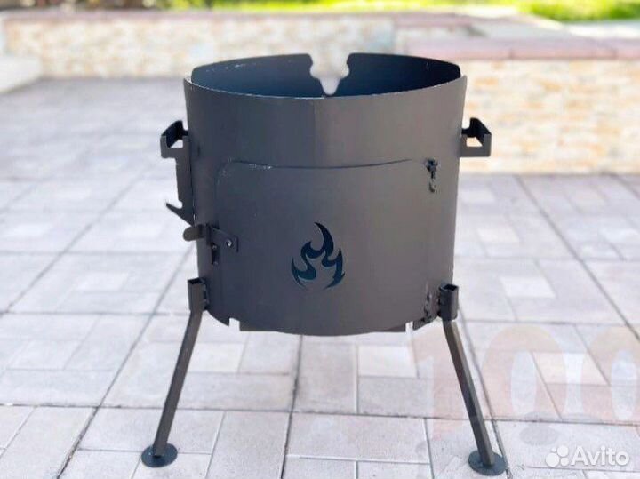 Казан печь под казан с трубой сталь 2-3 мм