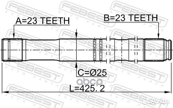 Полуось лев 0112ZZT251LH Febest