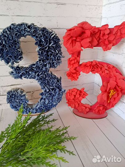 Цифра 3 5 35 decor