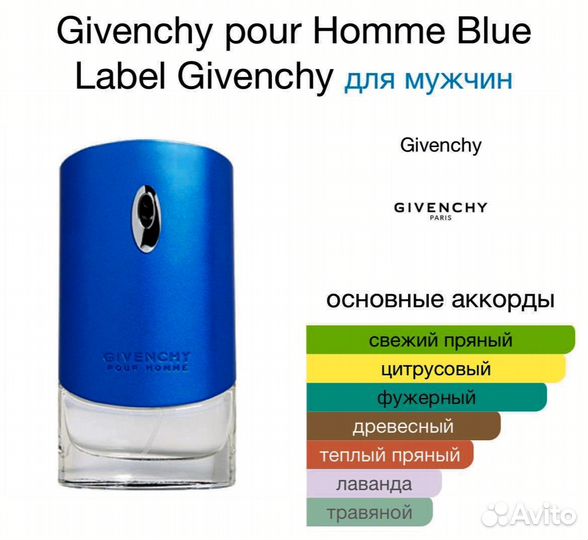 Givenchy pour homme blue label, 100 ml