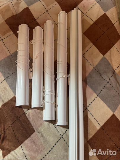 Рулонные шторы салатовые (4 шт)