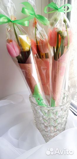 Мини букеты из мыла тюльпаны на 8марта