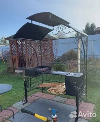 Мангальная зона под крышей