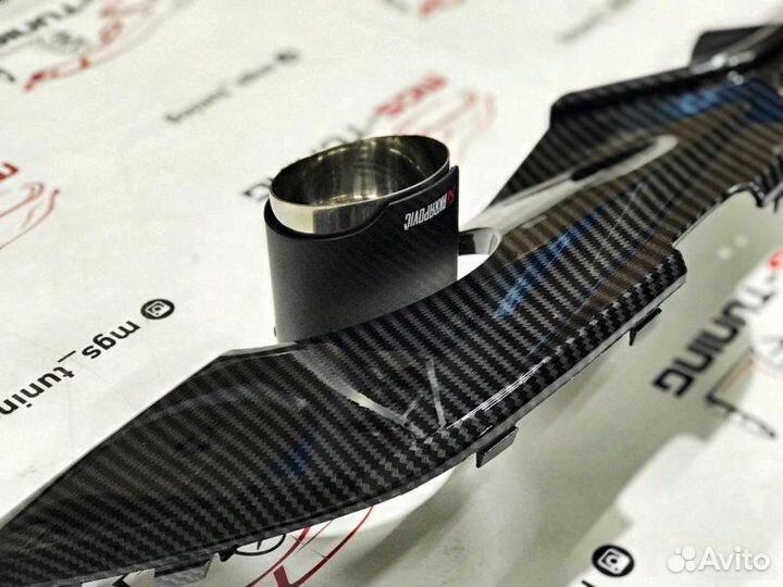 Диффузор BMW 3 G20 M All под карбон Akrapovic