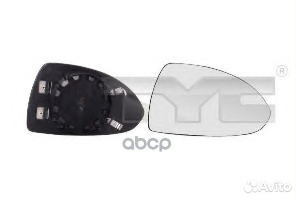 Стекло зеркала лев с подогр, асферич opel: corsa D