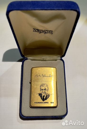 Зажигалка бензиновая zippo золотая