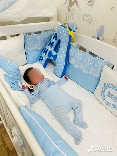 Детский кроват,бортики и балдахин