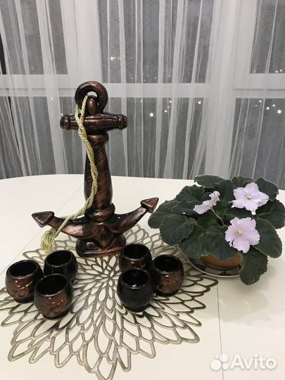 Графин и стопки, подарочный набор, керамика