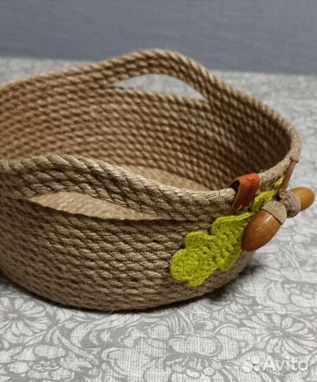 Корзина из джута