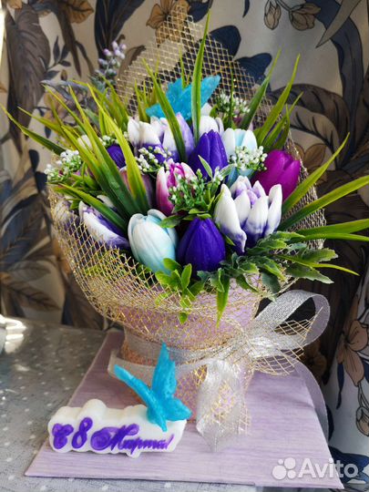 Тюльпаны из мыла ручной работы