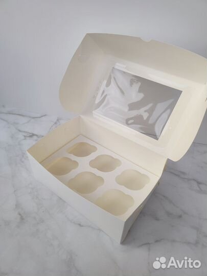 Коробка для капкейков, пирожных, пряников, трайфл