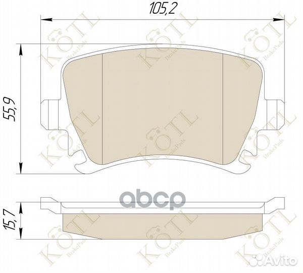 Колодки тормозные дисковые задние к-т volkswagen