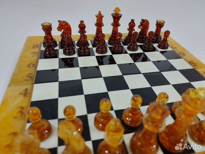 Шахматы янтарные арт. 000014