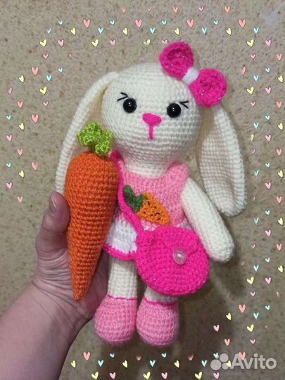 Зайки, заяц в кофте, бантик