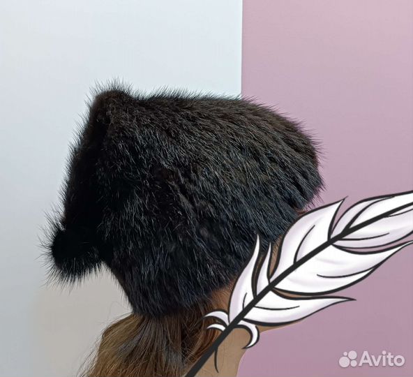 Шапка норковая женская