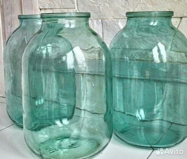 Банка стеклянная трехлитровая