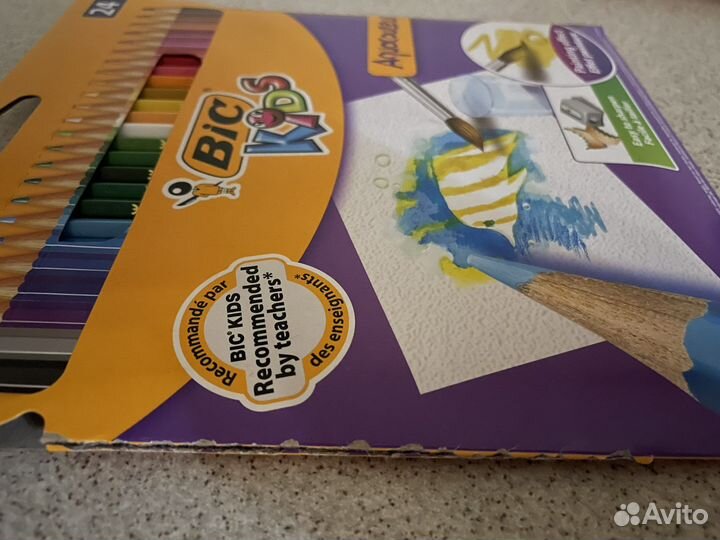 Карандаши Bic, краски, мелки цветные