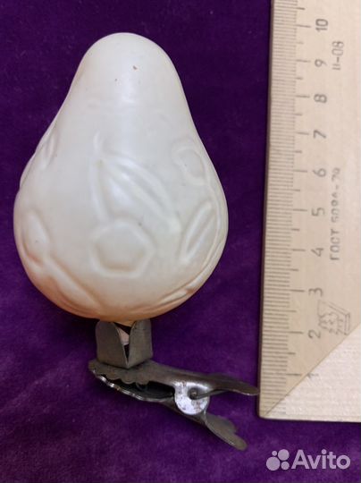 Елочные игрушки СССР на прищепке. Редкая матрешка