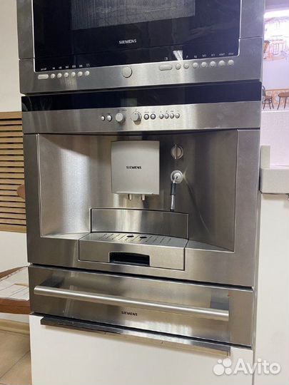 Кофемашина Siemens + шкаф для подогрева посуды