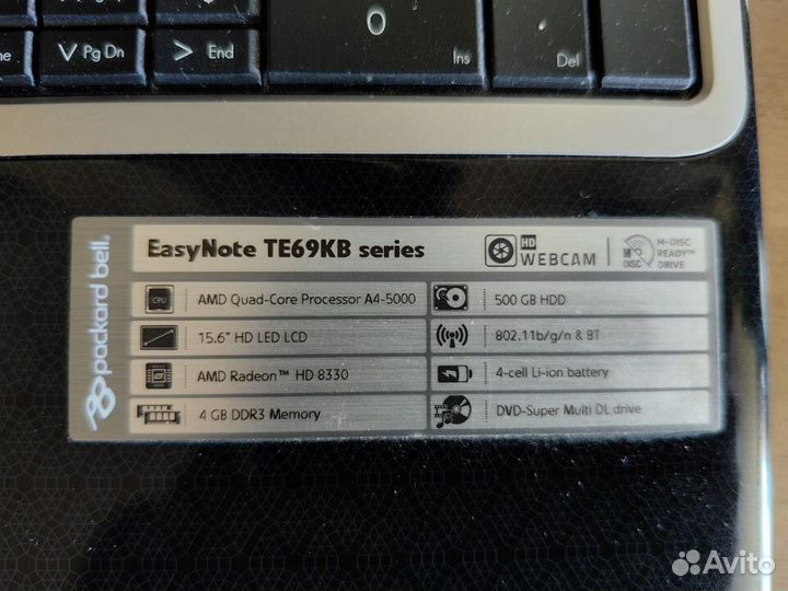 Ноутбук Packard Bell EasyNote TE69KB