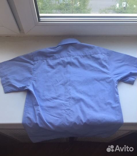 Детская рубашка синяя