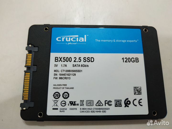 SSD диск Crucial 120Gb BX500