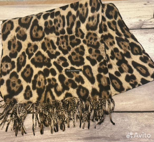 Шарф палантин леопардовый