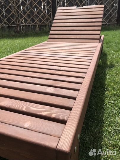 Шезлонг лежак пляжный из дерева