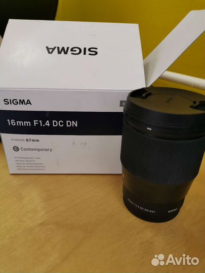 Широкоугольныйобъектив новый Sigma 16mmf/1,4 DC DN