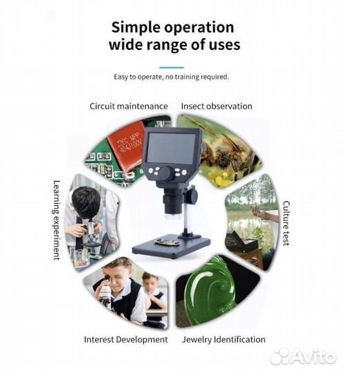 Цифровой USB микроскоп с увеличением 1000x