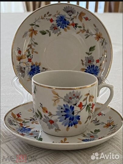 Сервиз чайный (часть) винтаж 1960г, Песочное