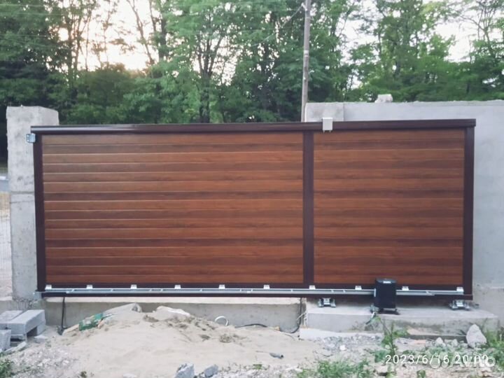 Ворота раздвижные откатные сборка до 48 часов
