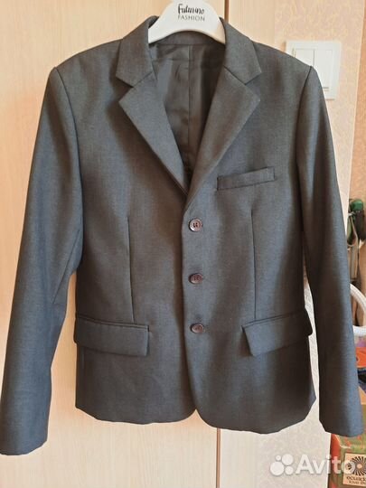 Пиджак школьный для мальчика размер 32, 134- 140