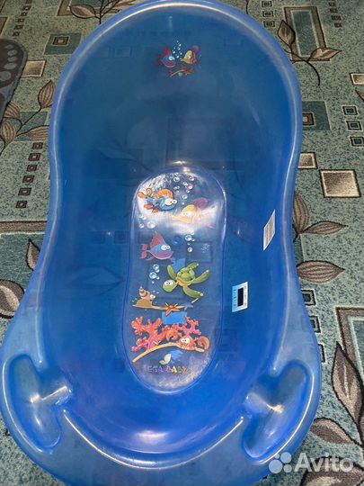 Ванночка для купания, круг на шею и горка