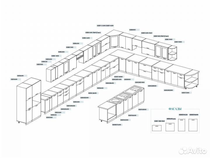 Кухонный гарнитур Техно-1